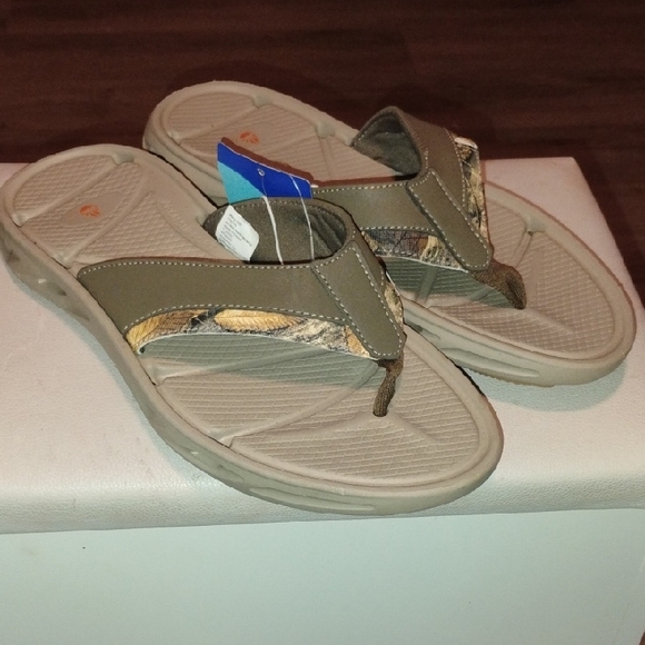 Nwt O'rageous Real tree Camouflage Aspect Khaki Flip Flop Sandals Men's Size 10 - Picture 1 of 7